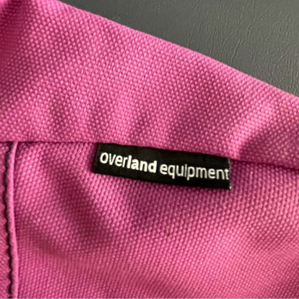 OVERLAND EQUIPMENT Pink Canvas Crossbody Travel Logo Hiking Shoulder Bag Purse - Picture 6 of 8